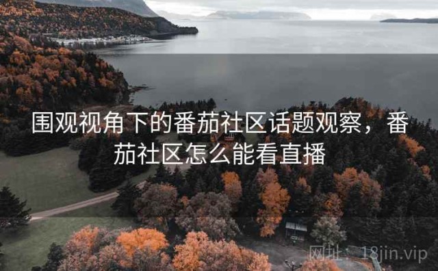 围观视角下的番茄社区话题观察，番茄社区怎么能看直播