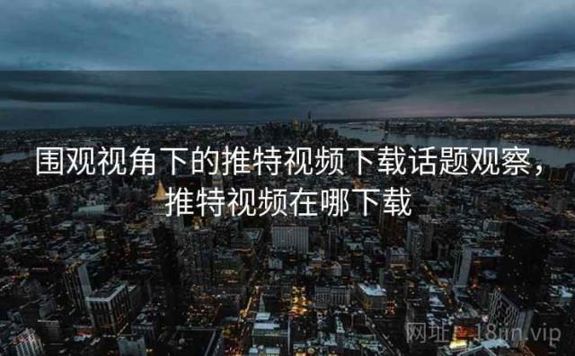 围观视角下的推特视频下载话题观察，推特视频在哪下载