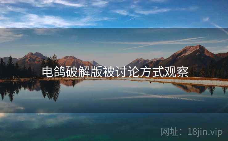 电鸽破解版被讨论方式观察