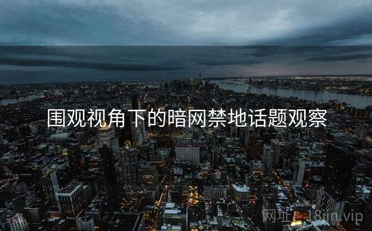 围观视角下的暗网禁地话题观察