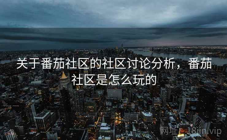 关于番茄社区的社区讨论分析，番茄社区是怎么玩的