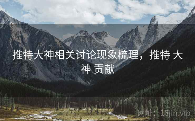 推特大神相关讨论现象梳理，推特 大神 贡献