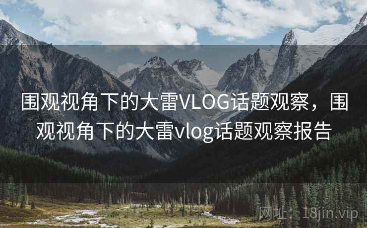 围观视角下的大雷VLOG话题观察，围观视角下的大雷vlog话题观察报告