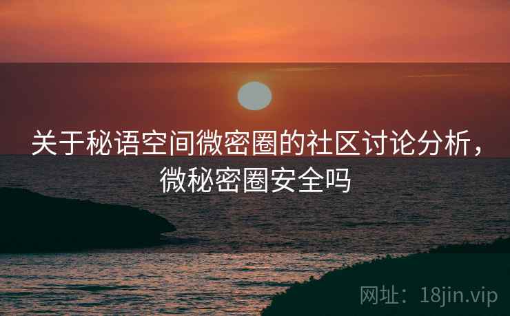 关于秘语空间微密圈的社区讨论分析，微秘密圈安全吗